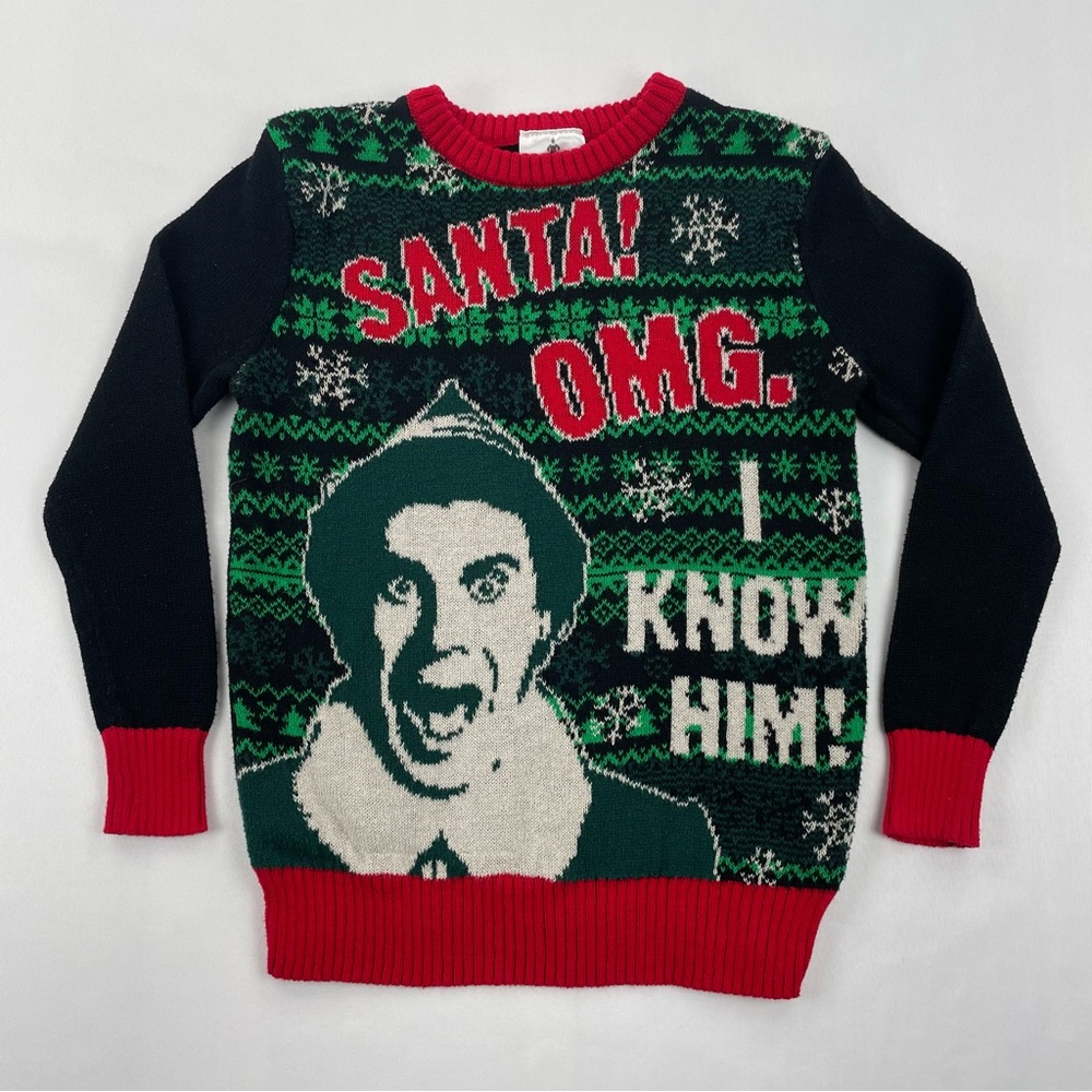 Elf Christmas Sweater Youth Size XS Unisex Knit Will Ferrell Fair Isle Funny